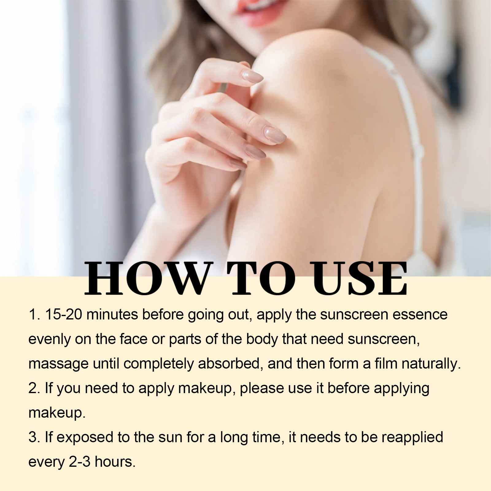 Sunscreen Serum, Outdoor Protection Brightening Skin Hydrating Non-Greasy Moisturizing Skin Protection Serum - Image 7