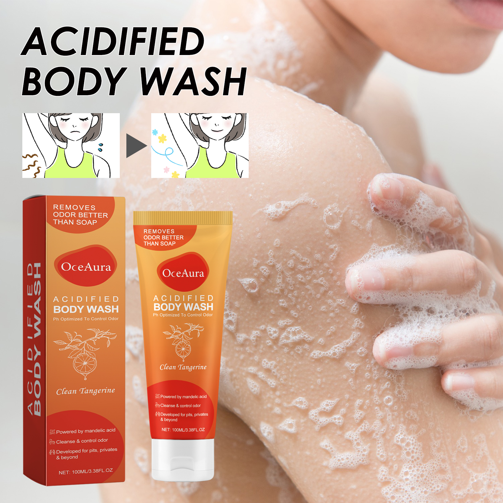 Acidified Body Wash, Moisturize The Skin And Keep The Fragrance For A Long Time - Image 3