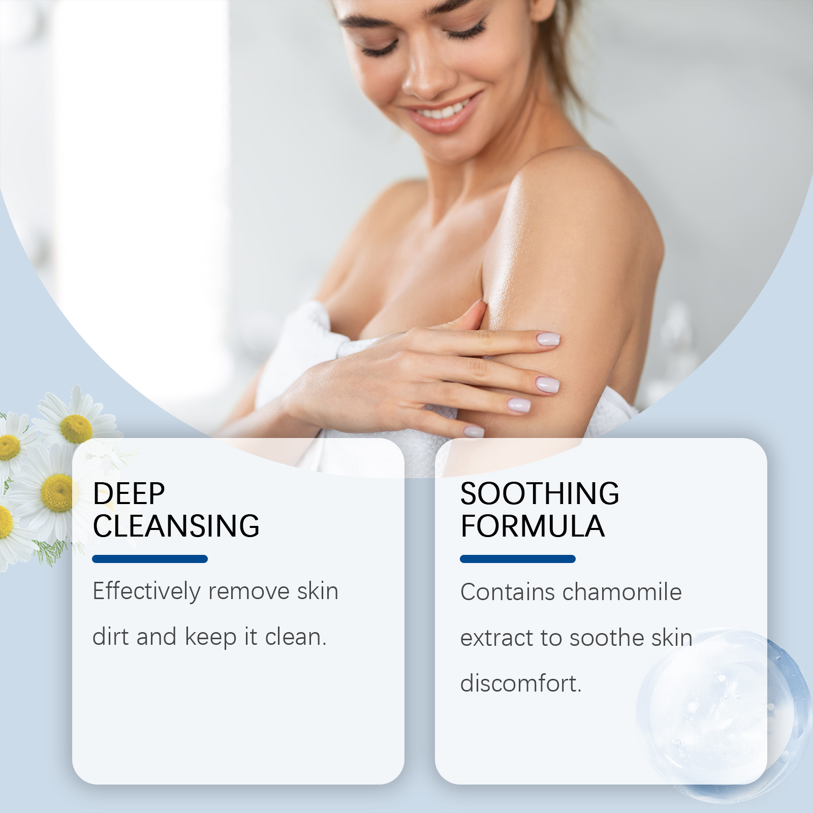 Salicylic Acid Shower Gel Gently Cleanses Body Skin, Exfoliates Oil Control And Moisturizes Refreshing Body Wash - Image 5