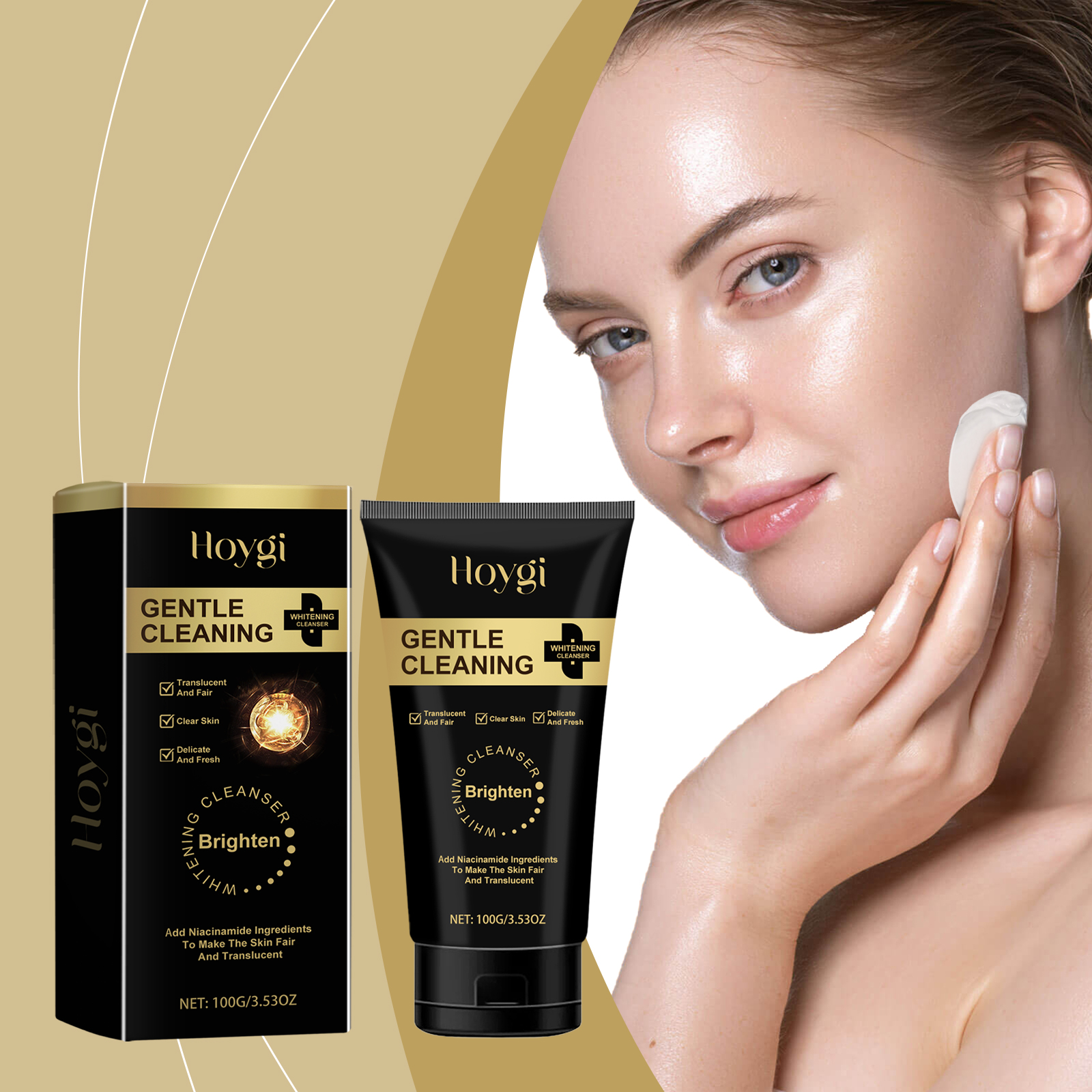 Nicotinamide Brightening Cleanser Hydrates Gently And Refreshes Facial Skin Brightening Cleanser - Image 3