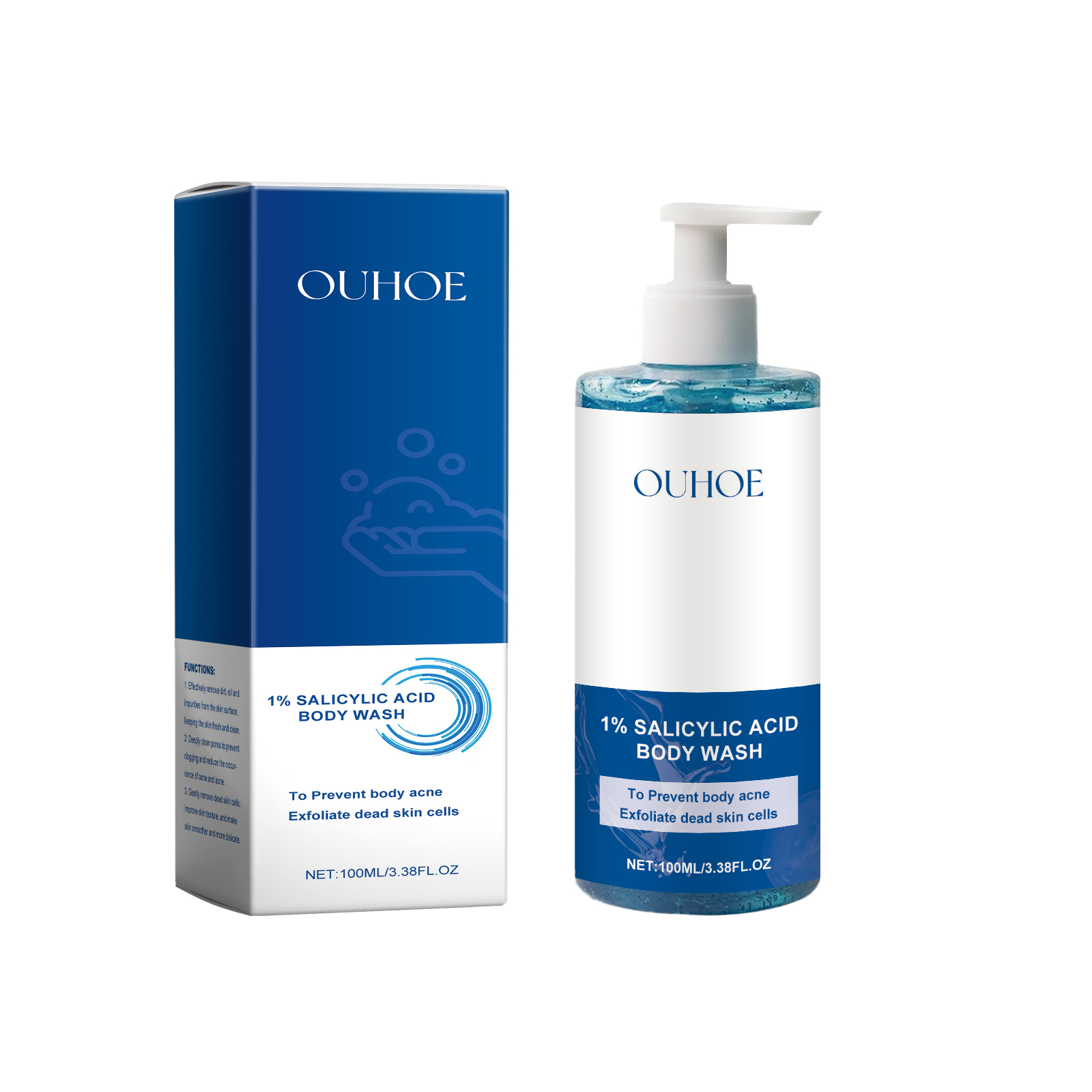 Salicylic Acid Shower Gel Gently Cleanses Body Skin, Exfoliates Oil Control And Moisturizes Refreshing Body Wash - Image 2