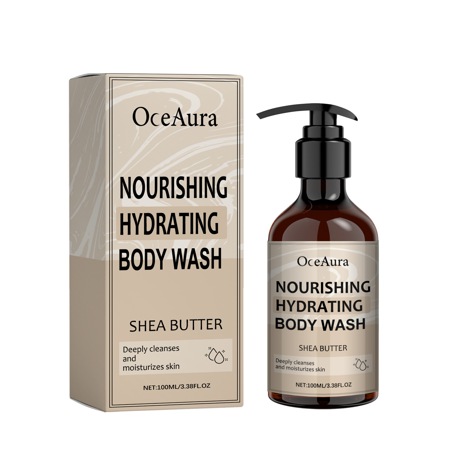 Nourishing Hydrating Body Wash, Body Skin Firming Clean Warm Shine Bright Tender Bath Dew - Image 2