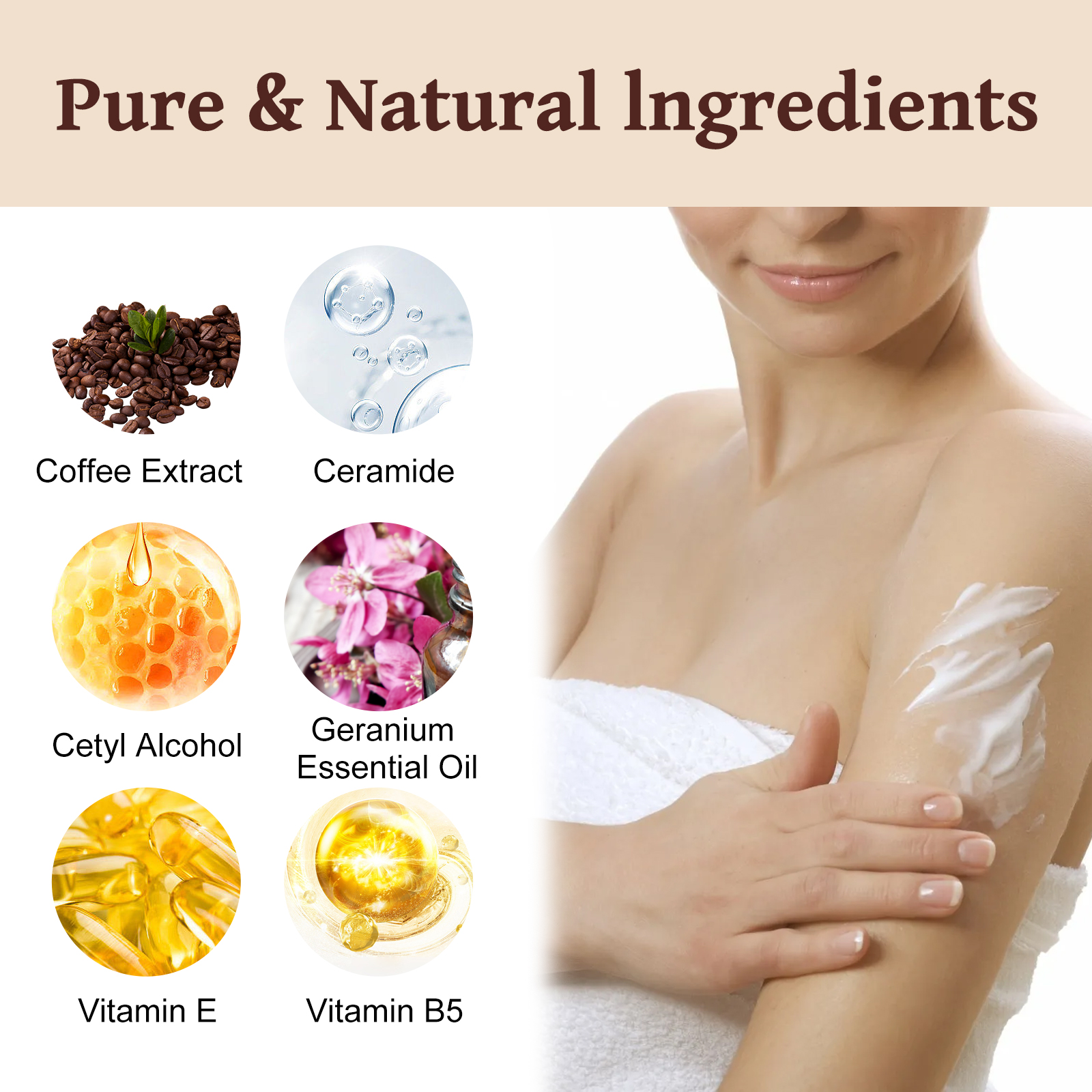 Coffee Anti-Wrinkle Body Lotion Refreshing, Delicate, Brightening And Repairing Dry Skin Body Lotion - Image 5