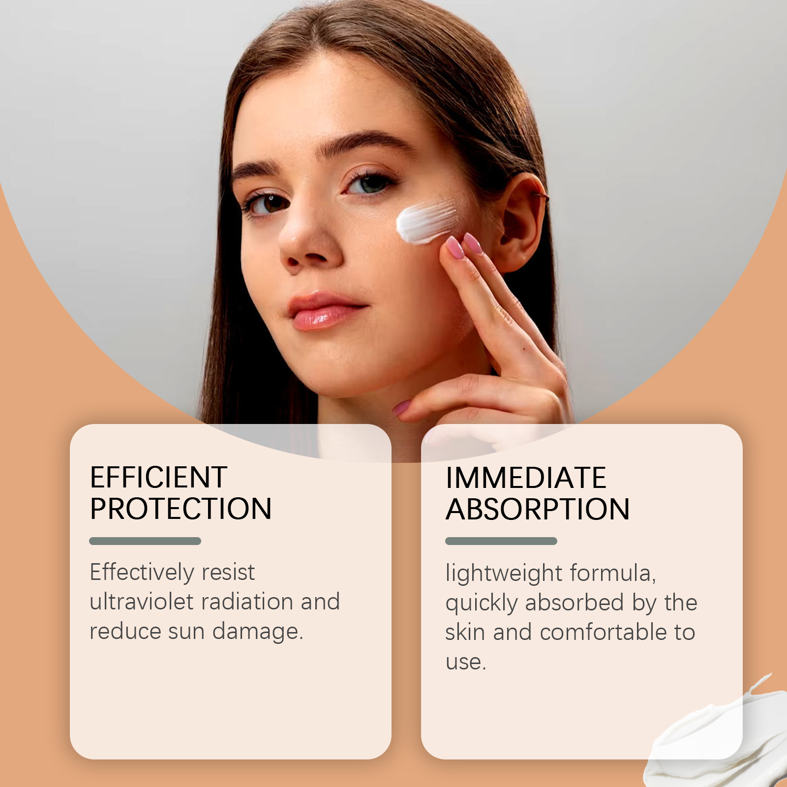 EELHOE Physical Sunscreen, Hydrating Sunblock Facial Skin Care Moisturizing And Nourishing Sunscreen - Image 4