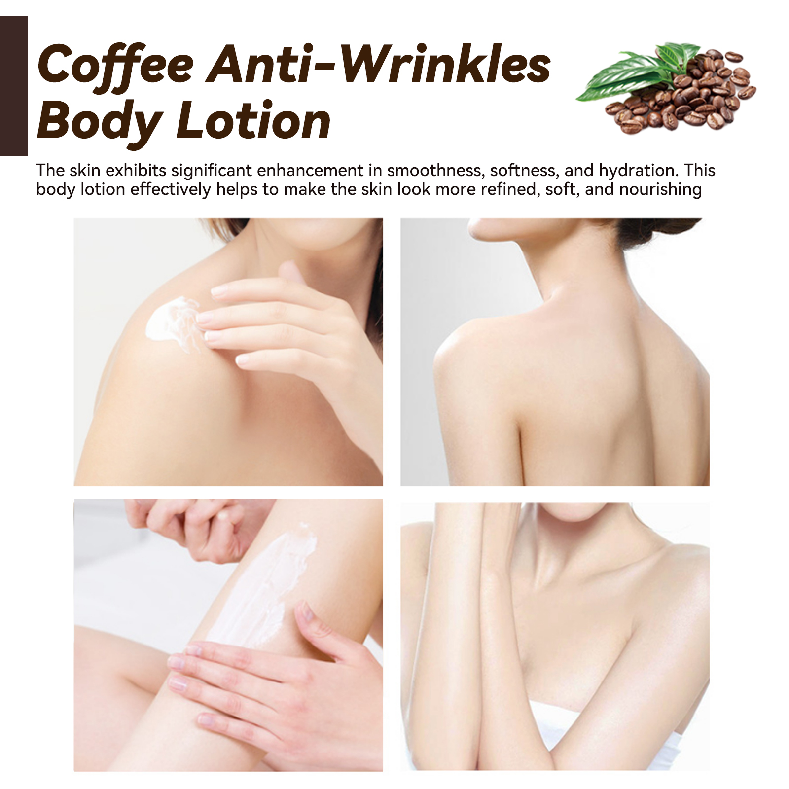 Coffee Anti-Wrinkle Body Lotion Refreshing, Delicate, Brightening And Repairing Dry Skin Body Lotion - Image 4