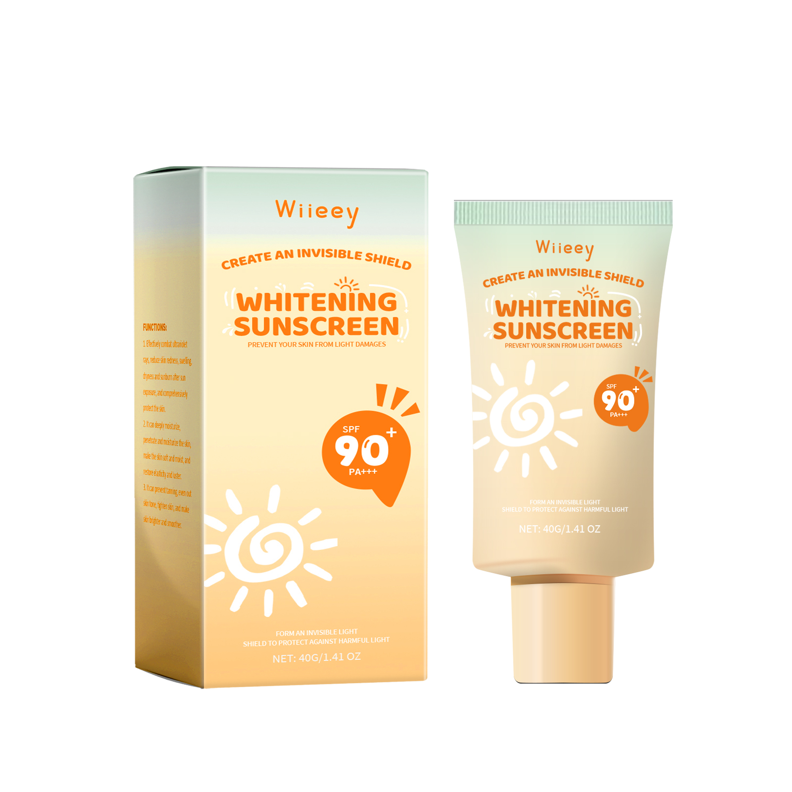 Whitening Sunscreen, Daily Moisturizing Skin Isolation And Protection Cream - Image 2