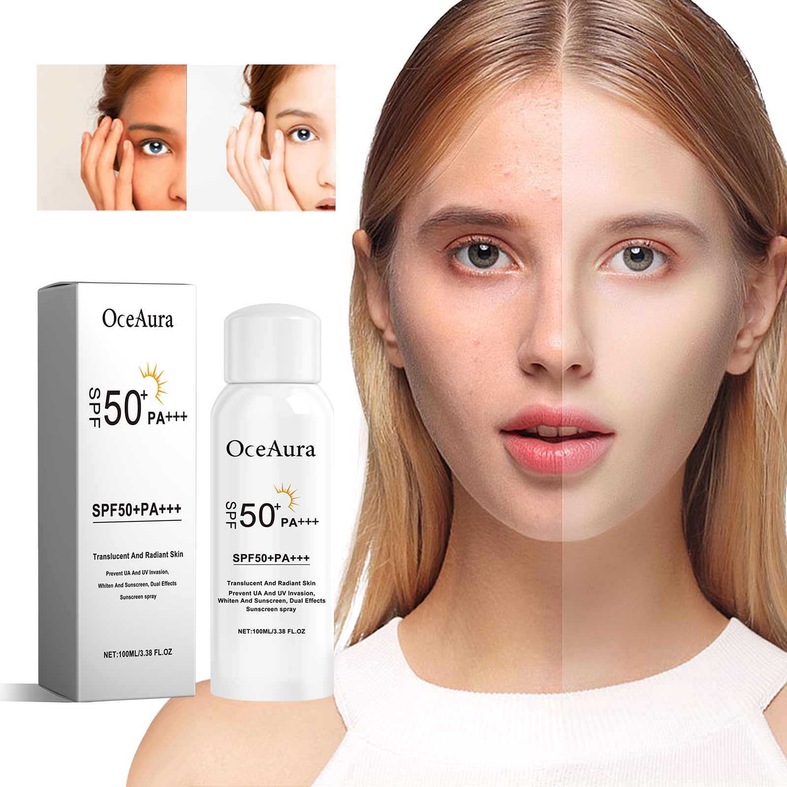 Sunscreen Spray, Moisturizing And Refreshing Protective Spray For Outdoor Uv Protection - Image 3