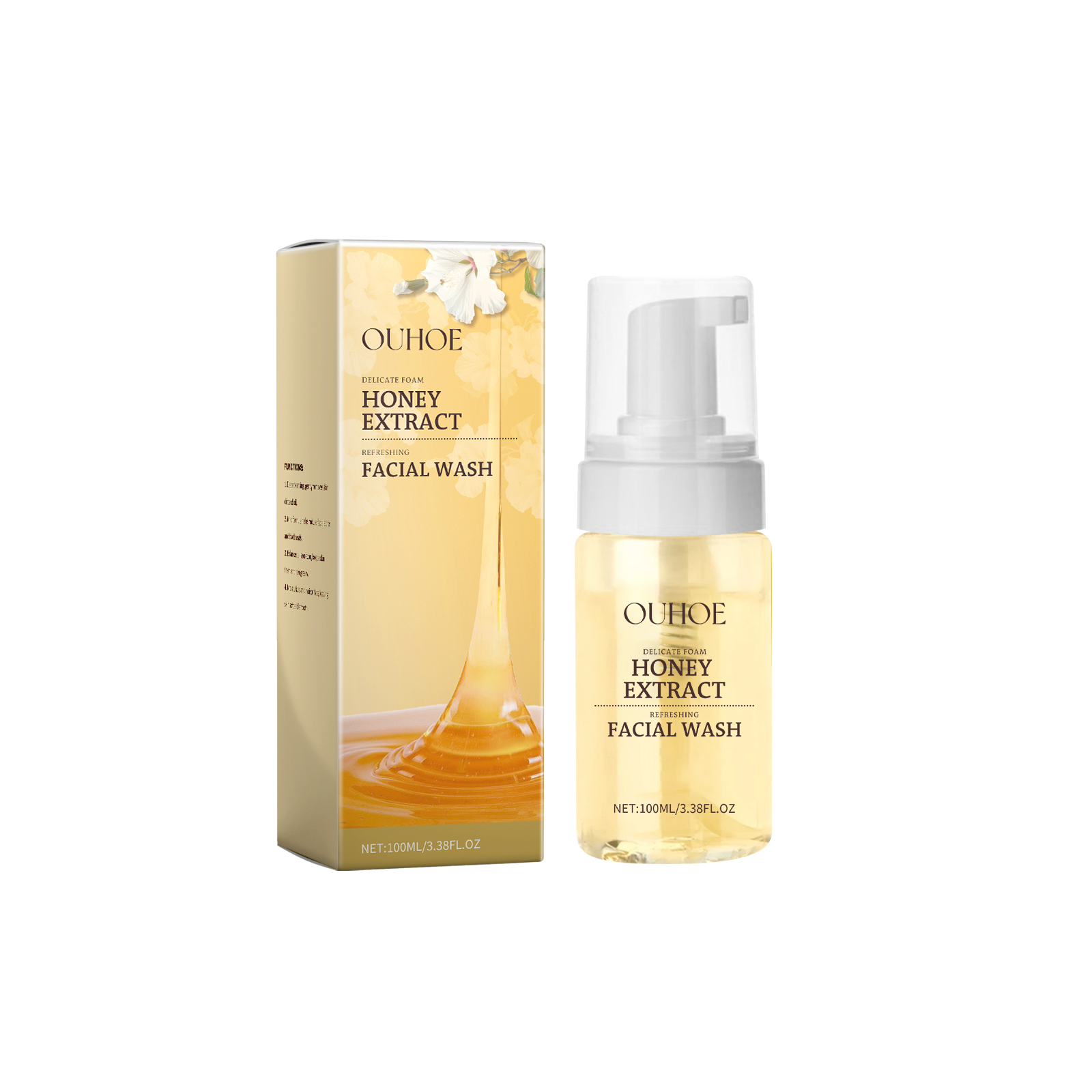Gentle Honey Foam Cleanser, Gently Cleanses Skin, Hydrates And Refreshes Oil Control Foam Cleanser - Image 2
