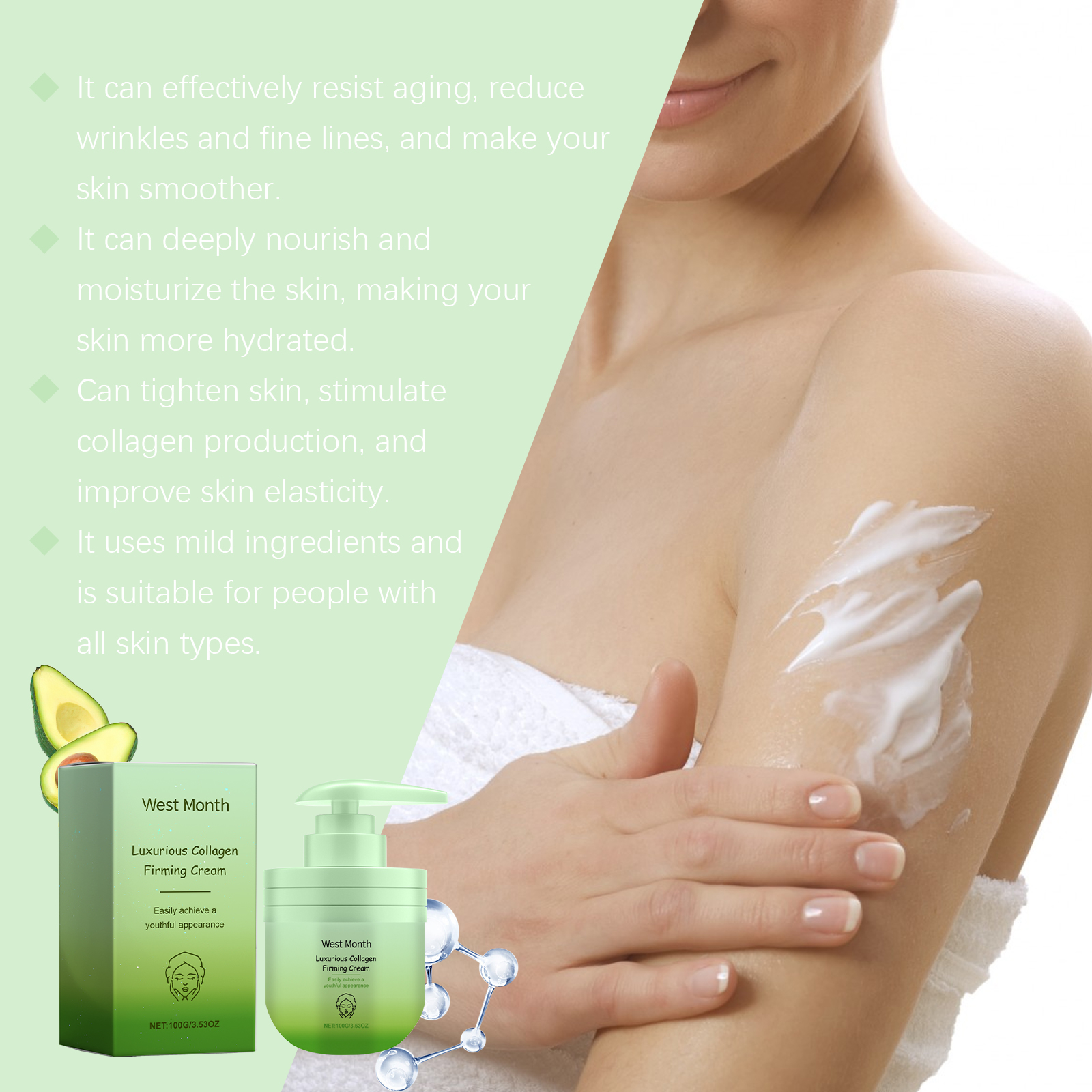 Collagen Body Moisturizer Hydrates And Firmers Skin Care Body Lotion - Image 4